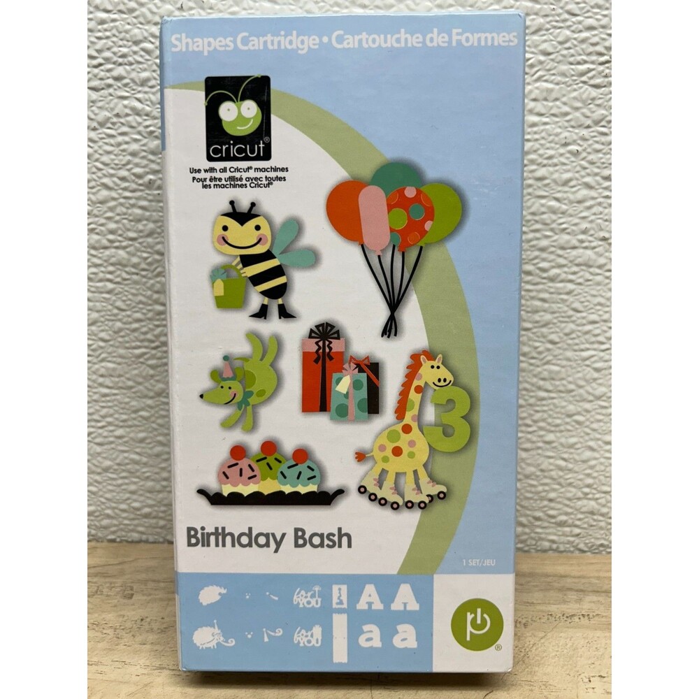 2010 Cricut Birthday Bash Provo Craft Shapes Cartridge Set